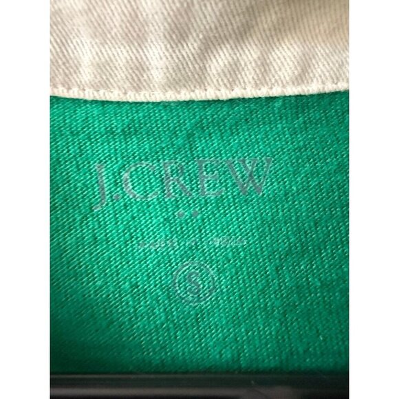J. crew men’s size small green and white striped shirt - Picture 5 of 7